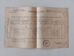 Régi irat 1940 Házassági levél