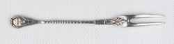 1R741 Antik fejes ezüstözött desszertes villa 13 cm
