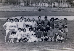 18 db Régi fotónegatív kocka  Focimeccs anno 1970-es évek