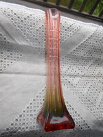 Polished gradient antique glass vase 26.5 cm