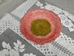 Meseszép antik majolika tortatartó