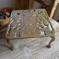 Pazar antik réz edény alátét (15,8x8,3 cm)