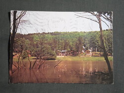 Képeslap,Sikonda,Tó,nyaraló,üdülő látkép részlet, 1982-