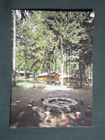 Képeslap,Sikonda,Turista szálló,bungallók,kemping látkép részlet, 1982-