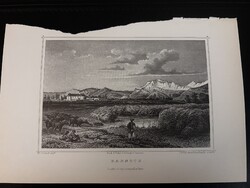 Radnót - Hunfalvy - Rohbock acélmetszet, reprint, Erdély, Románia