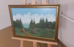 (FBL6) Mihály Székely Tordai Székely Mihály painting 50x35 cm with frame TSZM