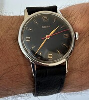 Csodás állapotú fekete 1961-es Jumbo Doxa, hibátlan pontos szervizelt, 36,2 mm átmérőjü nagyon szép
