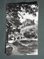 Képeslap,Salgótarján,Salgó vár látkép részlet, 1968-