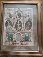 Régi hímzett zett falikép eladó