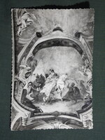 Képeslap,Sümeg,Róm. kat. templom,freskó látkép részlet, 1962-