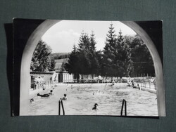 Képeslap,Sikonda,strand,medence látkép részlet, 1962-