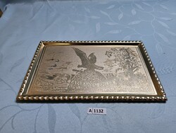 A1132 Tatabánya emlék fémtálca 33x20 cm