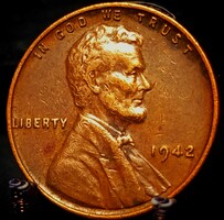 Amerikai Egyesült Államok 1 cent, 1942, Verdejel nélkül C06D02