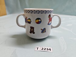 T2234 Alföldi gyerekmintás kétfülű bögre 7,5 cm