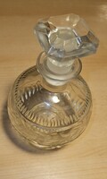 Elegáns Vintage Üveg Likőrös/Párlatos Palack Dekoratív Csiszolt Dugóval