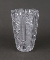1U836 Hibátlan csiszolt kristály váza 15 cm