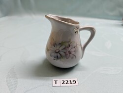 T2219 Aquincum virág mintás tejszínes kiöntő 8 cm