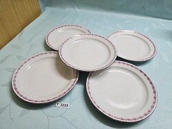 T2223 Zsolnay lila mintás kistányérok 5 db 19 cm