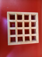 Retro soha nem használt szellőző rács mázas kerámia 20.2x20.3 cm