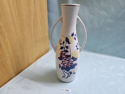 T2202 Hollóházi virág mintás kétfülű váza 36 cm