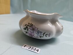 T2224 Zsolnay virág mintás váza 6x13 cm