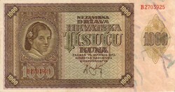 1000 kuna 1941 Horvátország 2.