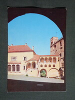 Képeslap,Sárospatak,Rákóczi vár,Perényi loggia látkép részlet, 1972-