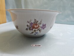 T2238 Porcelán virág mintás köretes tál 26x13 cm
