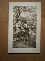 Antik képeslap - Húsvét, gyerekek