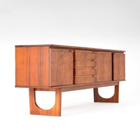 Századközepi rózsafa sideboard mid-century tálaló