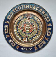 Tűzzománcos réz falidísz Mexicóból