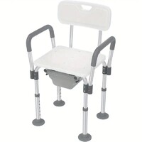 Zuhanyzó Fürdő WC Szék Egészségügyi Szék Állítható Magasság Teherbírás: 150 kg. Új!