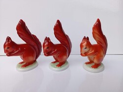 Hollóházi porcelán mókusok