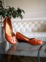 Foot Cushion 39-es narancssárga bőrcipő, telitalpú cipő