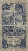 10 schilling 1945 Ausztria 5 jegyű sorszám 2.