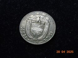 1966  1/4 Balboa Panama címer és Vasco Nunez de Balboa sisakkal páncélozott mellszoborral
