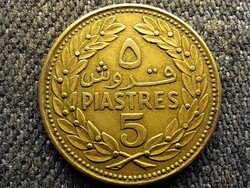 Libanon 5 piaszter 1968 hibás érme elfordult hátlap
