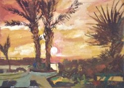 Festmény (02/40) - BÁNFI : MADEIRA (olaj, karton, 50x35  cm)