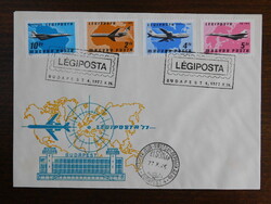 FDC pár 1977. Repülő (VIII.) - Légiposta - bélyegsor 2db borítékon