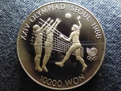Dél-Korea Olimpiai Játékok Szöulban 1988 Röplabda .925 ezüst 10000 won 1987 PP