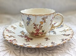 Sarreguemines Louis XV. fajansz teás csésze és alj  8.5x 6.3cm 17.5cm
