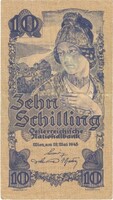 10 schilling 1945 Ausztria 5 jegyű sorszám 5.