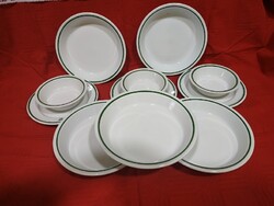 Zöld csikos alföldi porcelánok
