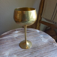 Meseszép régi ezüstözött pohár (17x8,9 cm)