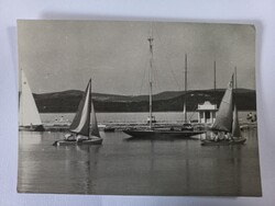 Régi fotókártya Balatonföldvár móló