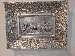 Ezüstözött bronz falikép eladó