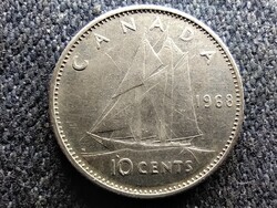 Kanada II. Erzsébet .500 ezüst 10 Cent 1968