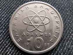 Görögország atom Democritus 10 drachma 1988
