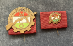 Korai munkásőr jelvény miniatűrrel