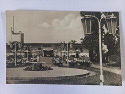 Régi képeslap - Balatonszemes - Étterem 1962